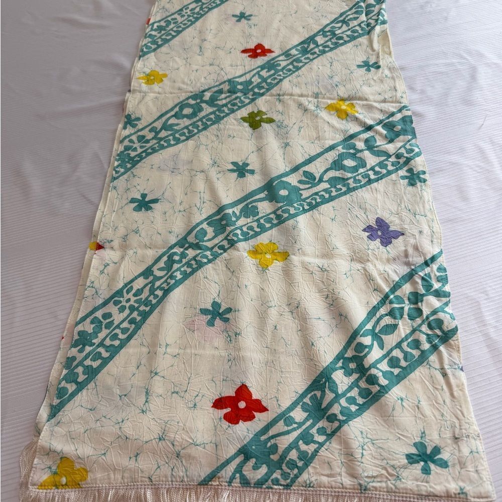 Jams World Floral Art To Wear Abstract Scarf Rare